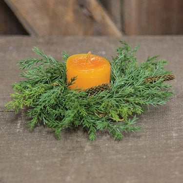 6 Prickly Pine Candle Ring Green - The Fox Decor